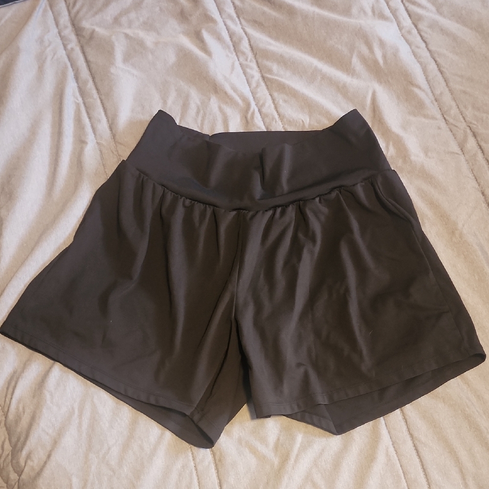 HALARA Black High-Rise Athletic Shorts